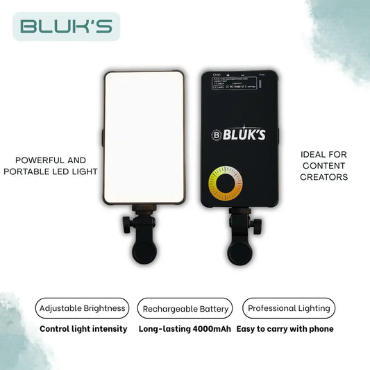 Blukβs BrightXpert BX704 β Rechargeable LED Light for Smartphones