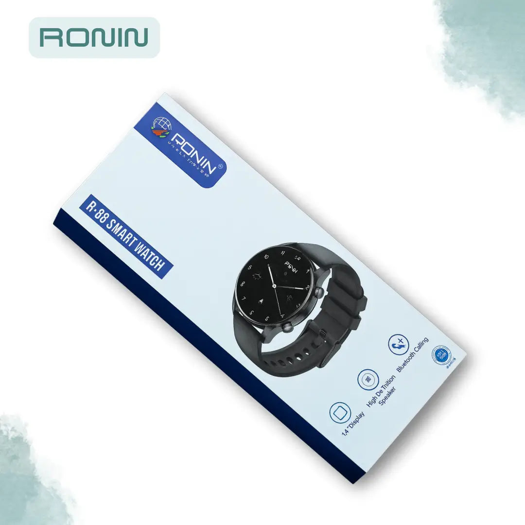 Ronin R-08 Smartwatch Silver with Grass Green Strap