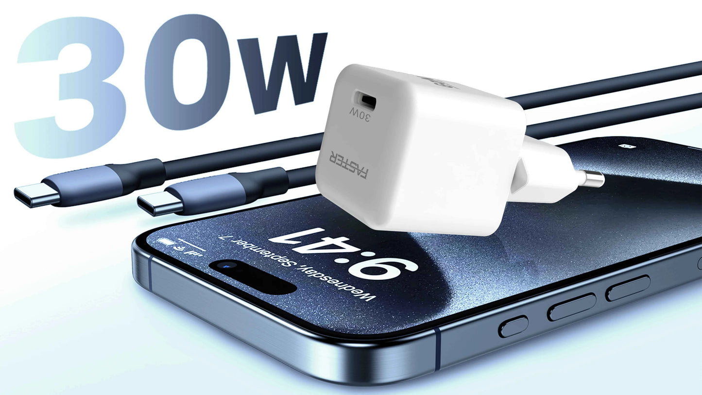 GaN 30W Fast Charger - Smallest PD Super Fast Charger FAC-30C