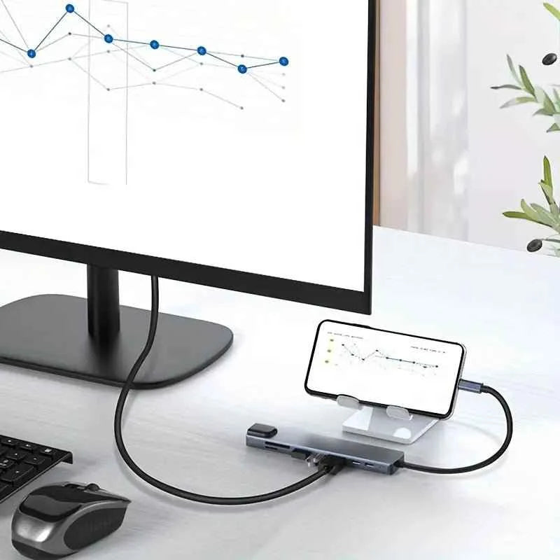 8-in-1 USB Hub for Ultimate Connectivity and Versatility
