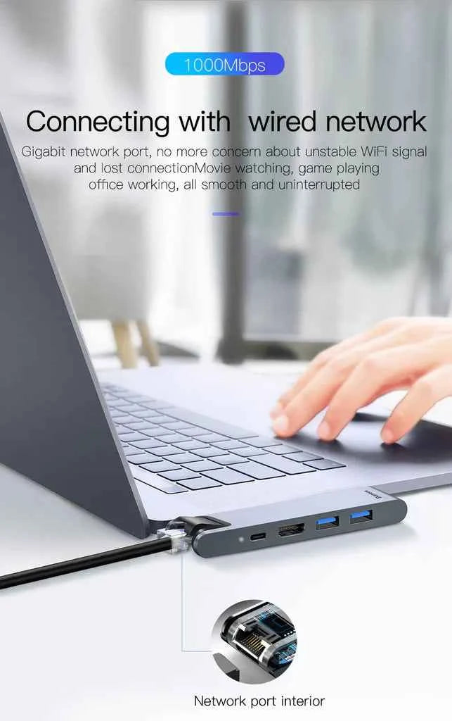 Baseus thunderbolt C+Pro Seven-in-one smart HUB docking station