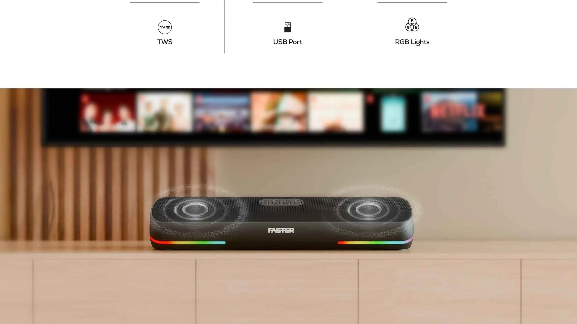 FASTER RYZO Z16 SoundBar Wireless Speaker 16w