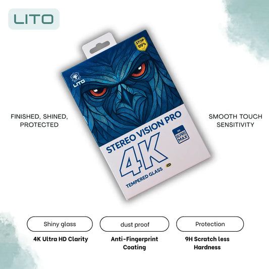 LITO Stereo Vision Pro 4K Tempered Glass