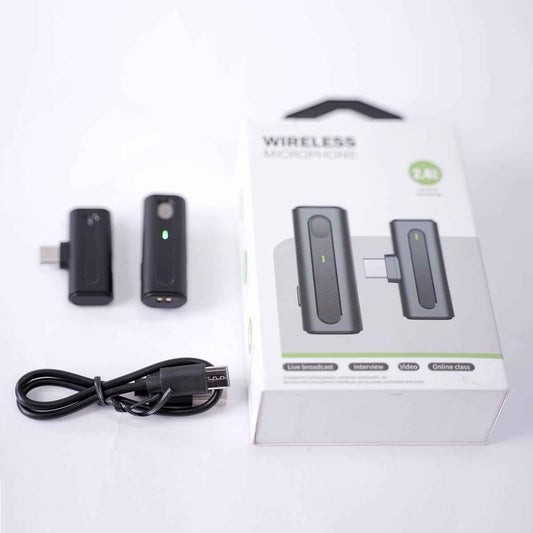 Wireless Mic DUAL (TYPE C), Auto Sync Noise Reduction Mic