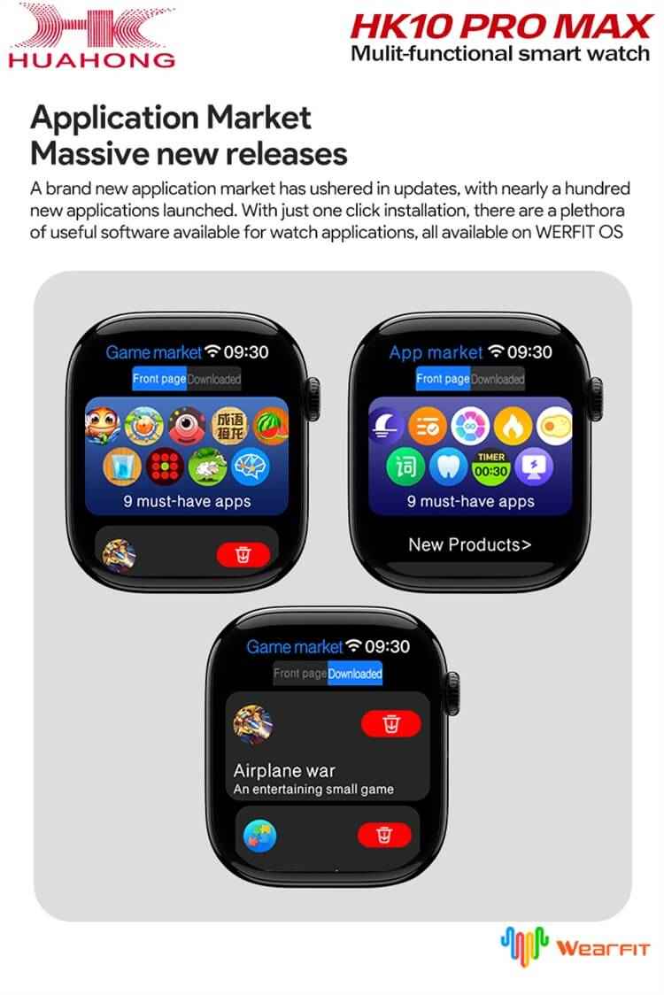 HK10 Pro Max Smart Watch Latest Series 10 Ultra Thin Slimmest Design Stainless Steel Android Smart Watch