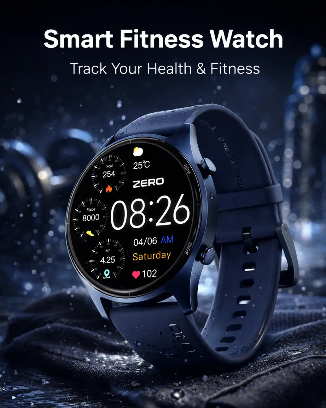 Zero Icon Smartwatch – Bluetooth Calling, Health Tracking & IP68