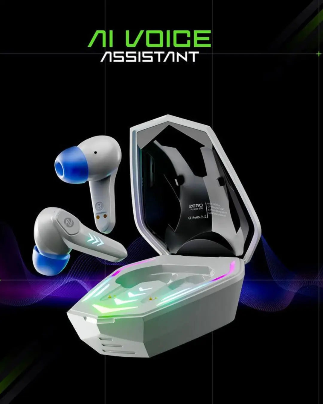 Zero Arcade Series Gaming Earbuds (Arcade 800) – 40ms Low Latency & RGB
