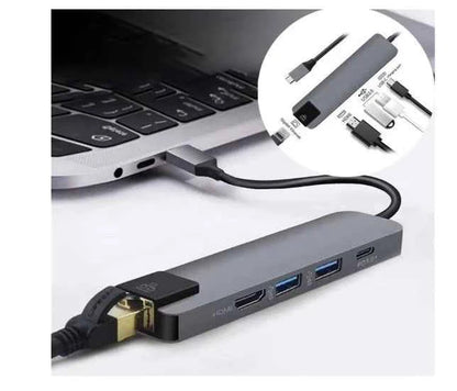 SpeedX Type C HDMI Adapter - 5 In 1 USB C Hub - TechSeaShop