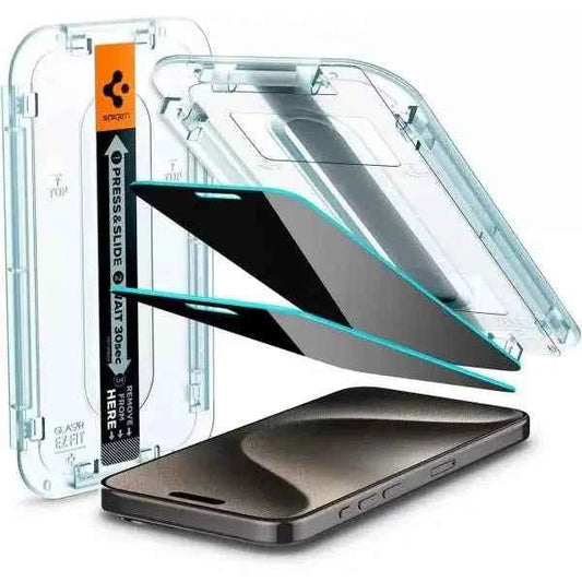 Apple iPhone 15 Pro Privacy Screen Protector GLAS.tR EZ Fit Case Friendly Screen Protectors iPhone Protectors TechSeaShop