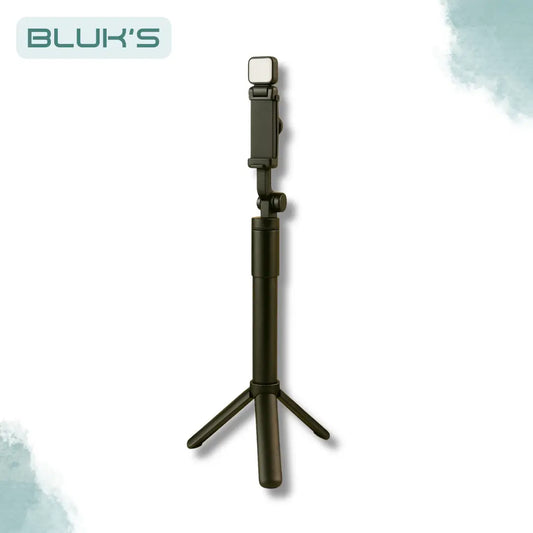 Bluks BX-611 2-in-1 Selfie Stick & Tripod – 1700mm with Light & Remote