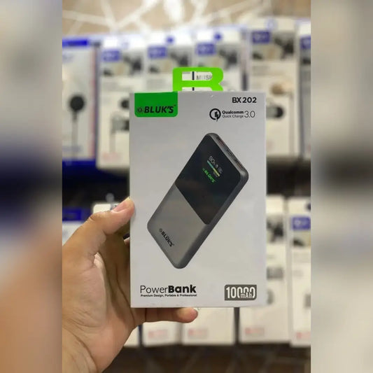 Bluks BX-202 Power Bank 10000mAh – PD Fast Charging | 1 Year Warranty