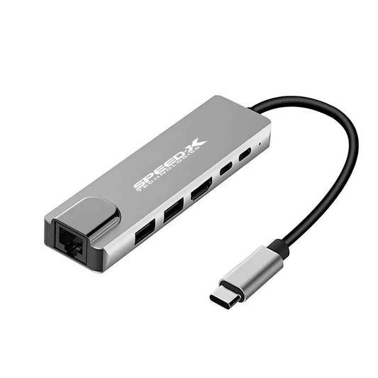 Speed-X Type C 4k HDMI Converter - 6 In 1 Multiport USB 3.0 Adapter