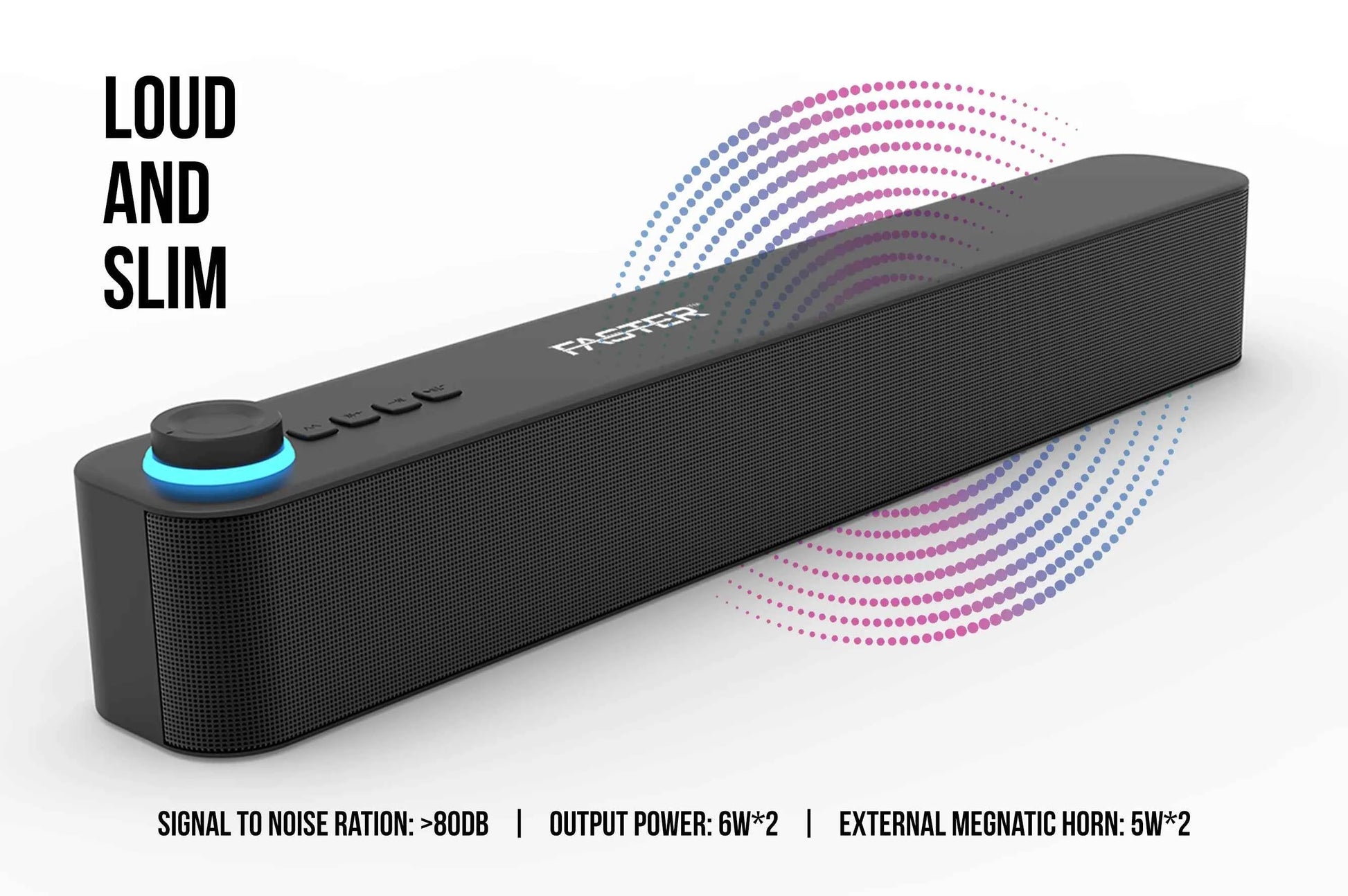 FASTER Z5 Wireless Soundbar and Groove X Bluetooth Speaker with Colorful Lights for an Enhanced Light Show