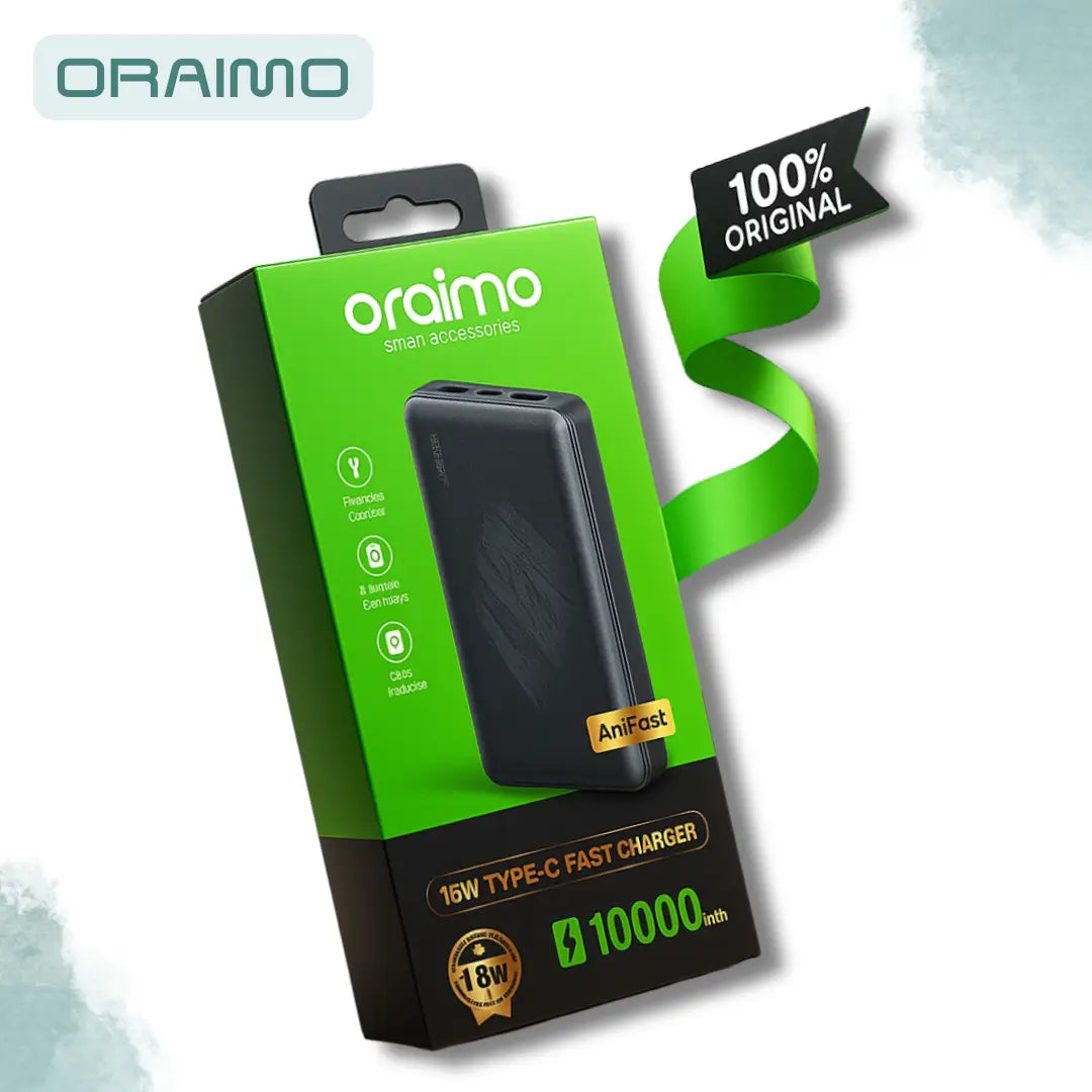 Oraimo Toast 15 Flash 10000mAh Power Bank – Fast Charging
