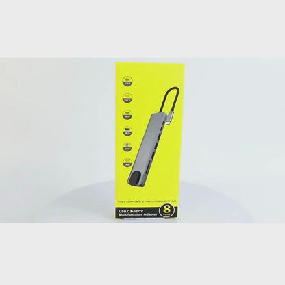 8-in-1 USB Hub for Ultimate Connectivity and Versatility