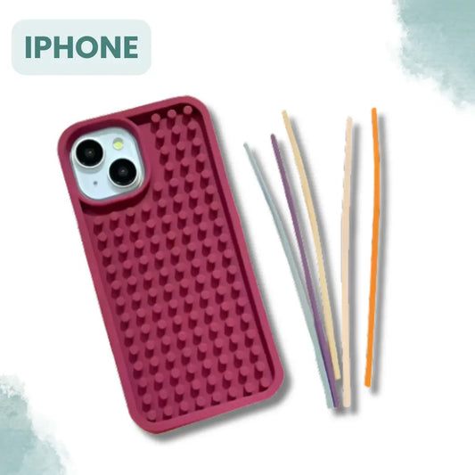 DIY Puzzle Phone Case for iPhone - Stress Relief Silicone Fidget Cover