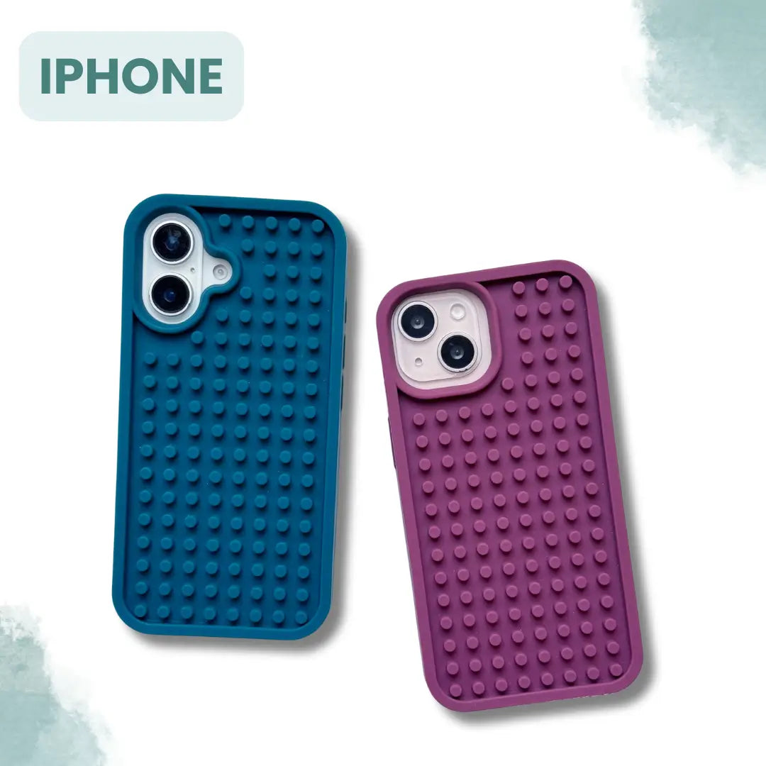 DIY Puzzle Phone Case for iPhone - Stress Relief Silicone Fidget Cover