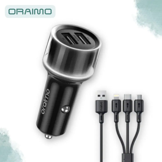 Oraimo Highway 15 15.5W Car Charger with 3-in-1 Cable